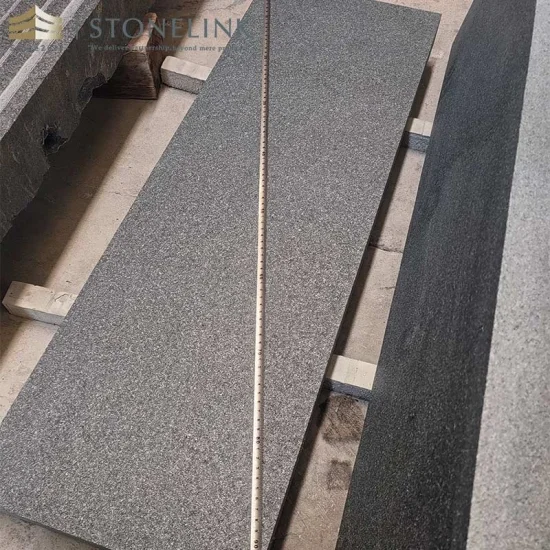 Absolute Black granite flamed paving stone