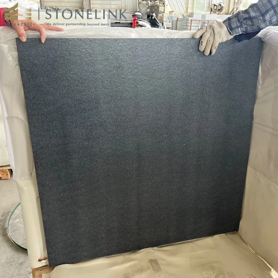 African black granite leathered paving stone