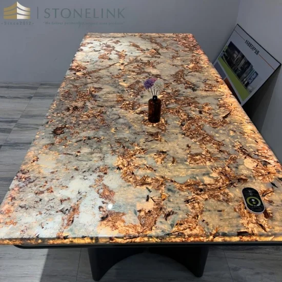 Alaska white granite tea table