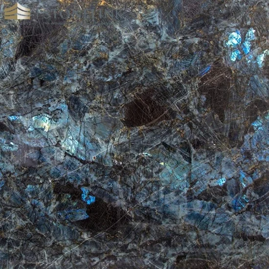 Blue Labradorite Lemurian granite slab