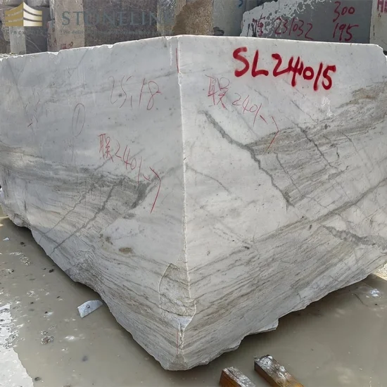China Bianco Oro white marble block