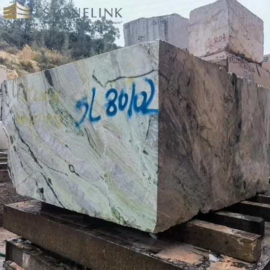 China Raggio Verde green marble block