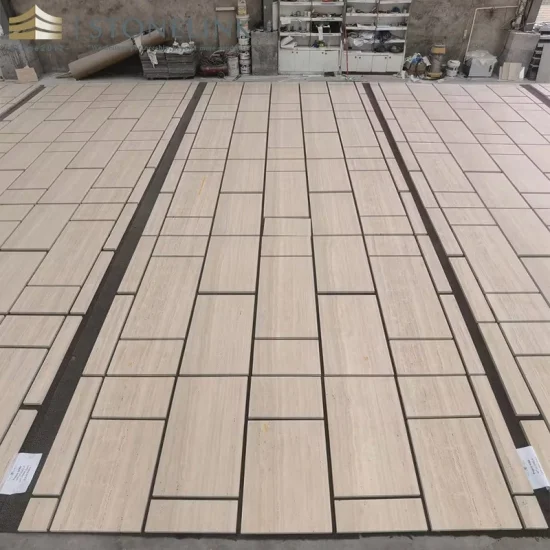 Classic beige travertine cut to size natural stone tiles