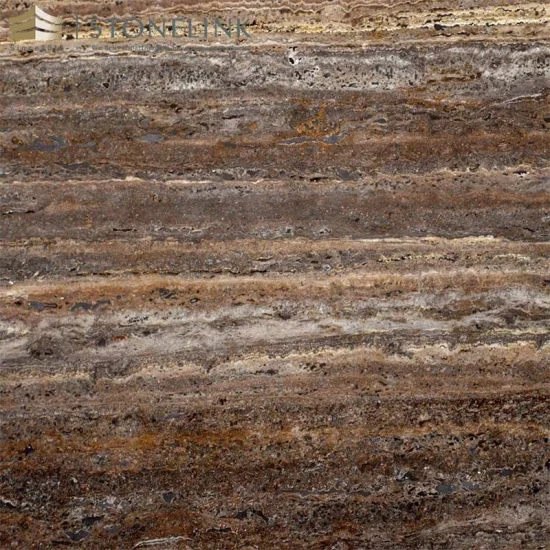 Coffee Brown Noce travertine slab
