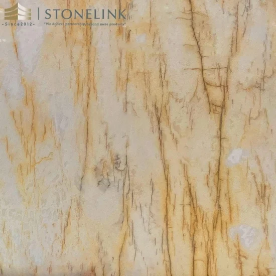Corallo yellow crystal quartzite slab