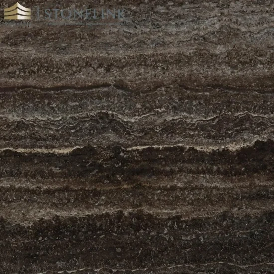 Dark Silver black travertine slab
