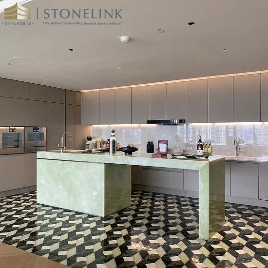 Green onyx kitchen countertop