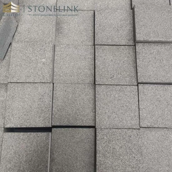 Hebei Black granite honed cobble stone pavers