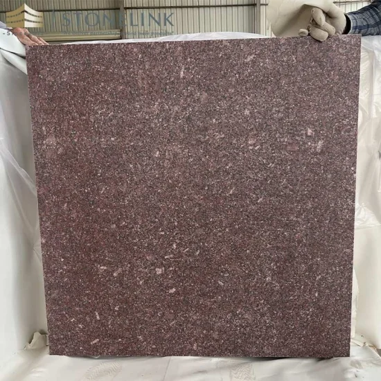 Indian red granite leathered paving stone