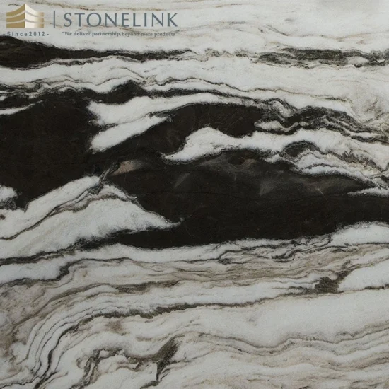 Italian Calacatta Black marble slab