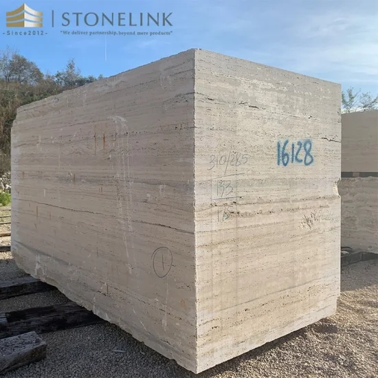 Italian classic travertine block