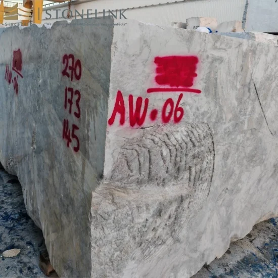Lorde White natural stone marble block