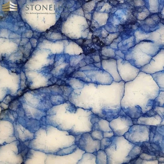 Natural cristallo blue quartzite slab