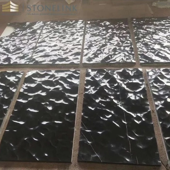 Nero Marquina liquid marble cut to size