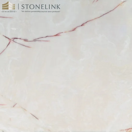 Pearl White onyx slab