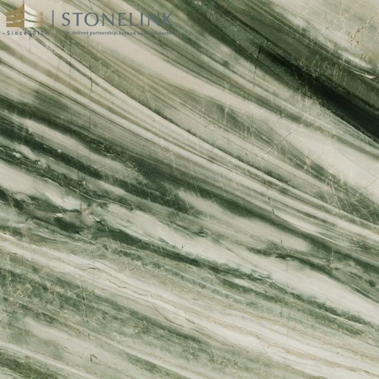 Polaris Green Brazilian quartzite slab