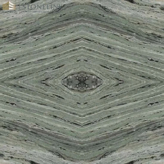 Raggio Verde green marble slab
