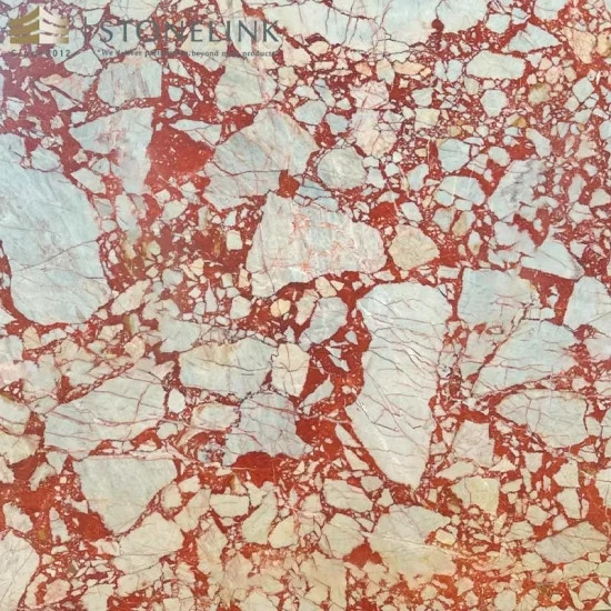 Rose pink Bulgari red marble slab