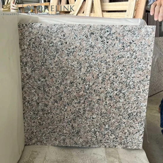 Ruby Rose pink granite flamed paving stone
