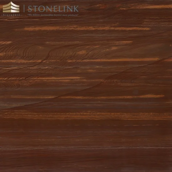 Terra Rosa vein cut red wood quartzite slab