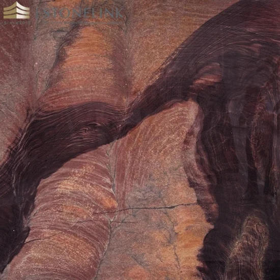 Terra rosa red quartzite slab