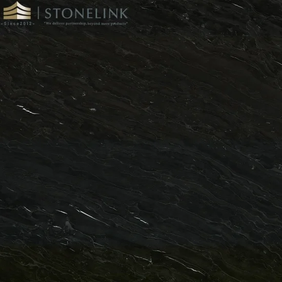 Vanta Nero Black marble slab