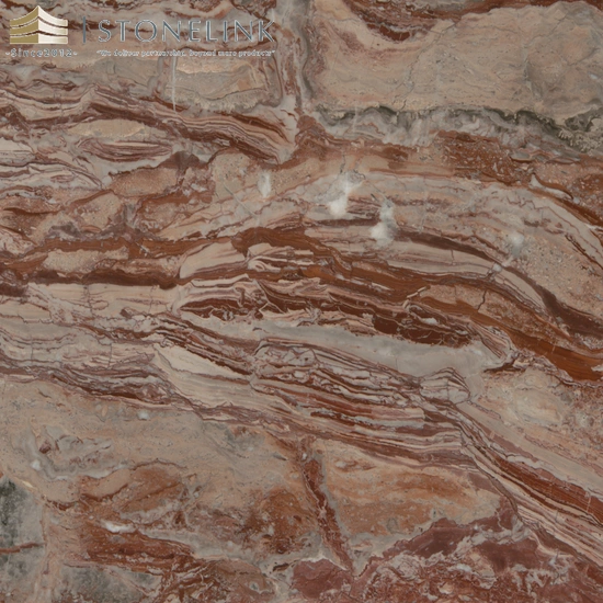 Arabescato Rosso Marble slab